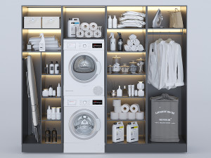 laundry room shelves 3D Model