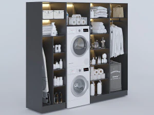laundry room shelves 3D Model