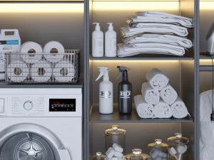 laundry room shelves 3D Model