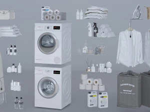 laundry room shelves 3D Model