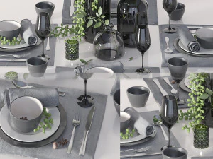 table setting 3D Model