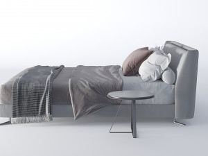 bed modern 02 Modèle 3D