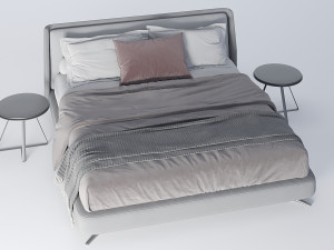 bed modern 02 Modèle 3D