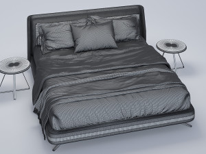bed modern 02 Modèle 3D