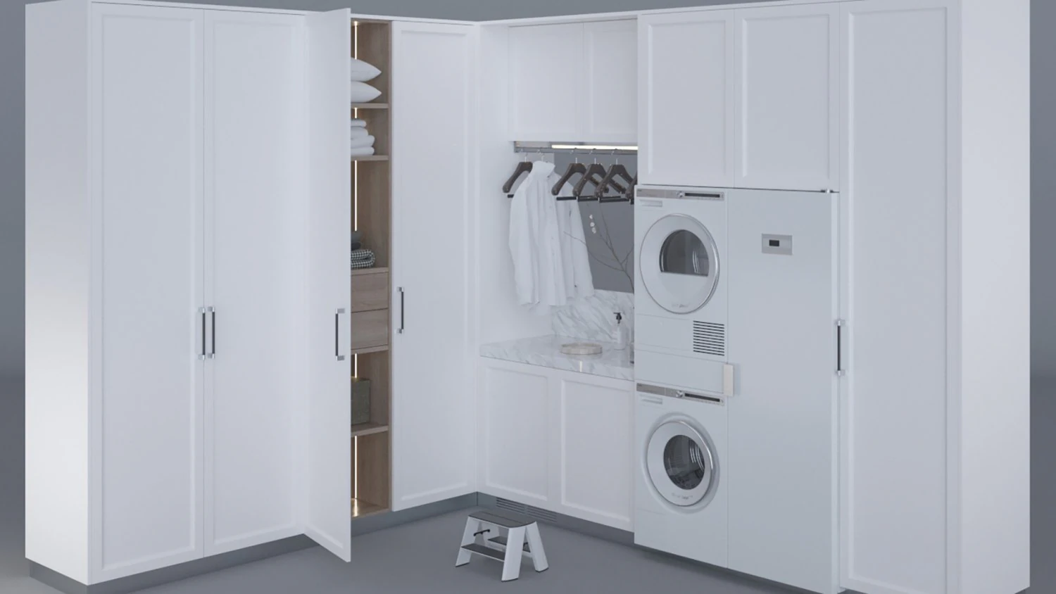 prateleiras para lavanderia 2 Modelo 3D .c4d .max .obj .3ds .fbx .stl .blend 