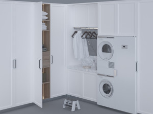 laundry room shelves 2 3D Model