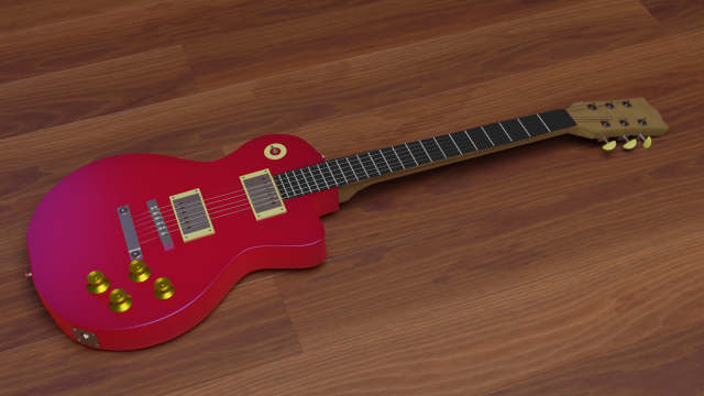 electric guitar 3D 모델 .c4d .max .obj .3ds .fbx .stl .blend 