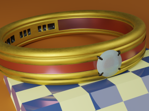 rose gold gold ring 3D Модель