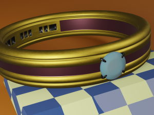 rose gold gold ring 3D Модель