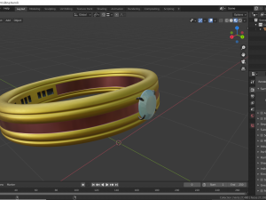 rose gold gold ring 3D Модель