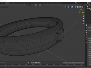 rose gold gold ring 3D Модель
