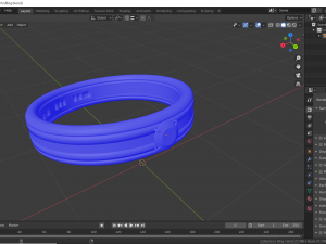 rose gold gold ring 3D Модель