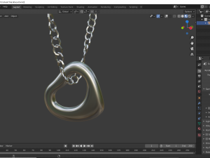 heart necklace Modello 3D