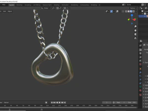 heart necklace 3D Model