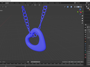 heart necklace Modello 3D
