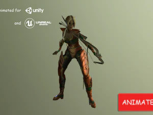 elf warrioranimated 3D Model