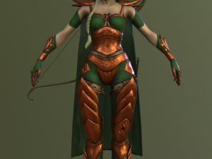 elf warrioranimated 3D मॉडल