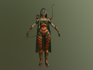 elf warrioranimated 3D मॉडल