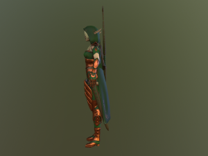 elf warrioranimated 3D मॉडल