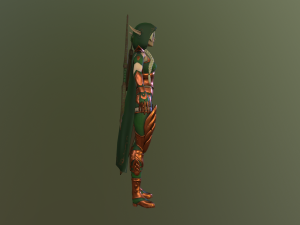 elf warrioranimated 3D मॉडल