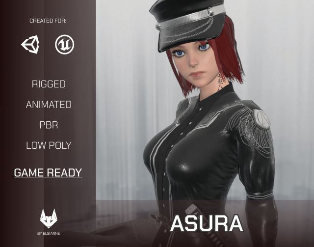Game-ready character - asura commandor Modello 3D .c4d .max .obj .3ds .fbx .stl .blend 
