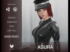 Personagem pronto para o jogo - comandante asura Modelo 3D