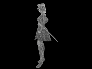 Game-ready character - asura commandor Modello 3D
