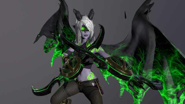 demon hunter 3D Model .c4d .max .obj .3ds .fbx .stl .blend 
