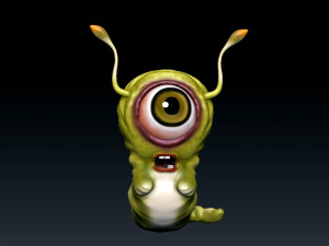 worm character 3D Model