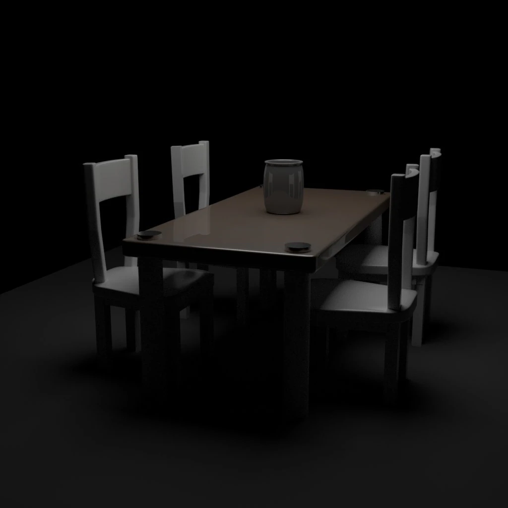 Esszimmer 3D Modell .c4d .max .obj .3ds .fbx .stl .blend 