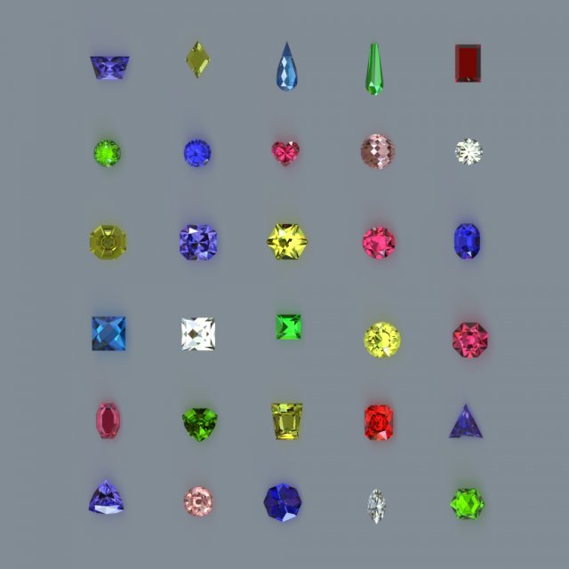 30 diamond collection vol 1 Model 3D .c4d .max .obj .3ds .fbx .stl .blend 