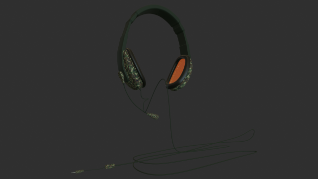 headphone 3D Model .c4d .max .obj .3ds .fbx .stl .blend 