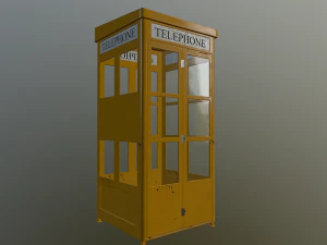 cabine telef&ocirc;nica Modelo 3D