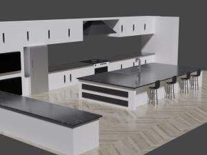 kitchen american style 3D Модель