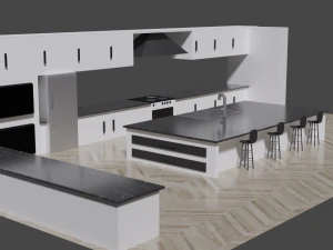 kitchen american style 3D Model