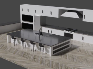 kitchen american style 3D Model