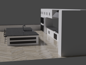 kitchen american style 3D Модель