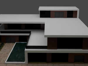 casa inspirada en el videojuego minecraft 3D 모델