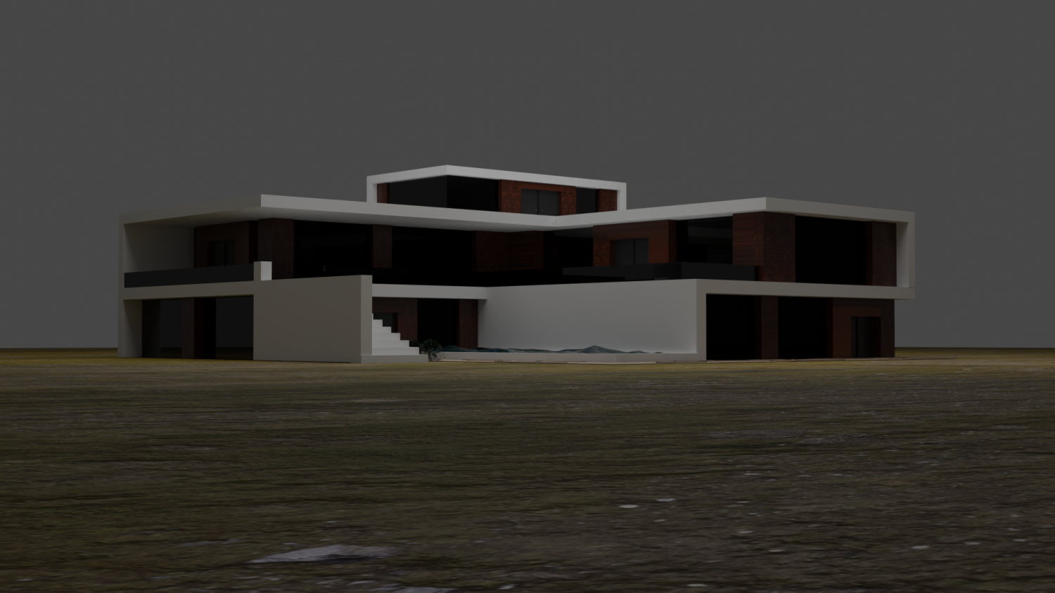 casa inspirada en el videojuego minecraft Modelo 3D