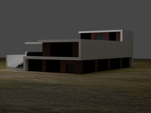 casa inspirada en el videojuego minecraft 3Dモデル