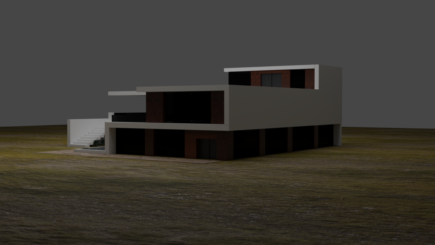 casa inspirada en el videojuego minecraft Modelo 3D in Edifícios