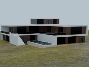 casa inspirada en el videojuego minecraft 3Dモデル