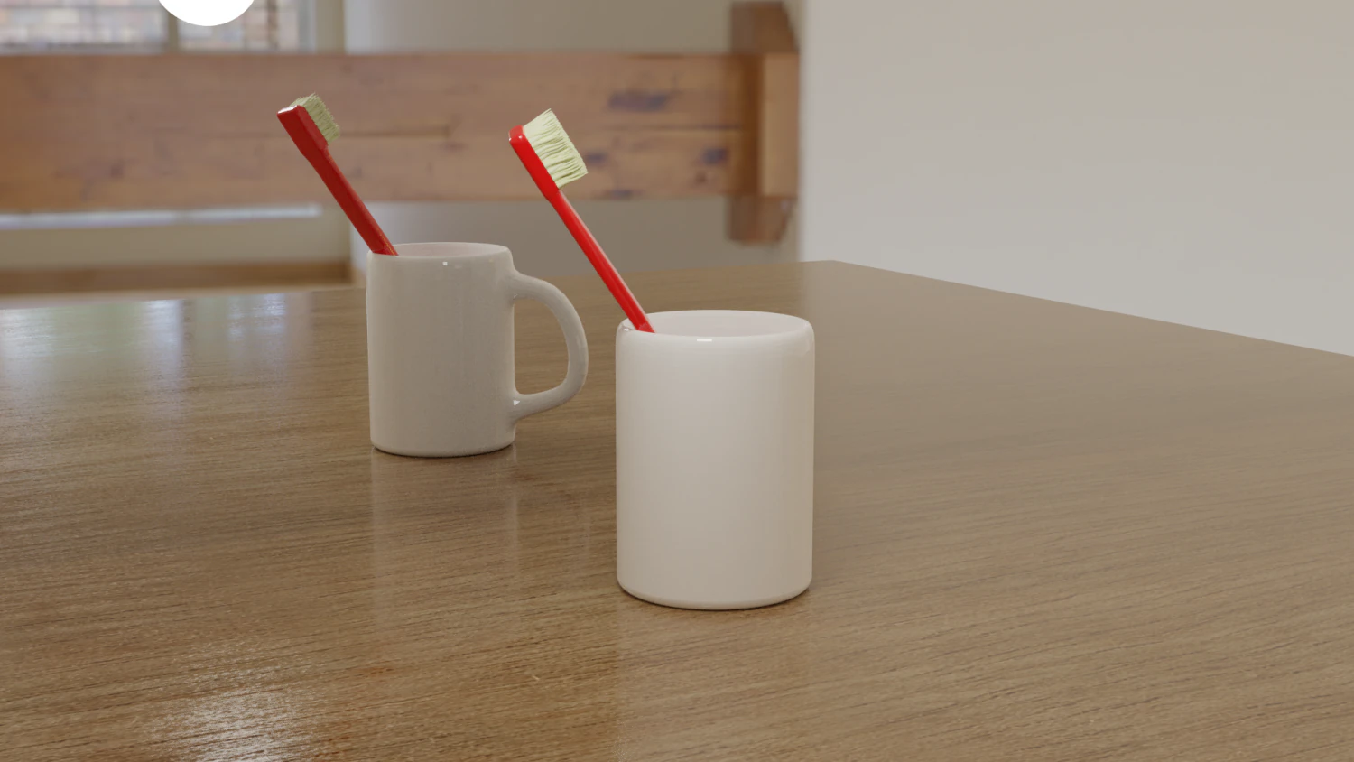 mug and toothbrush 3D Model .c4d .max .obj .3ds .fbx .stl .blend