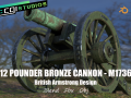 12 pounder bronze cannon - m1736 3D Models