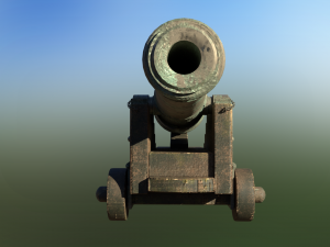 36 pounder bronze naval bombardment cannon Model 3D