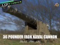 36 pounder iron naval bombardment cannon 3D Models