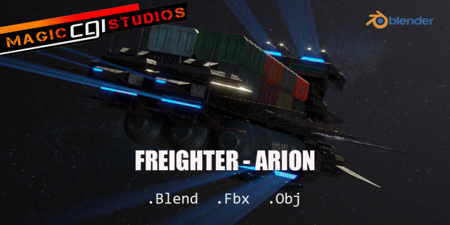 freighter arion class cargo vessel 3D Model .c4d .max .obj .3ds .fbx .stl .blend 