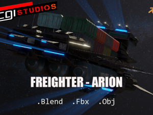 freighter arion class cargo vessel 3D Model