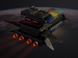 freighter arion class cargo vessel 3D Model