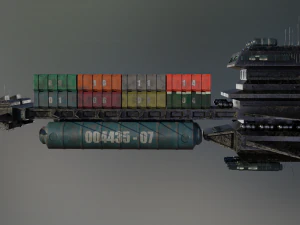 freighter arion class cargo vessel 3D Model
